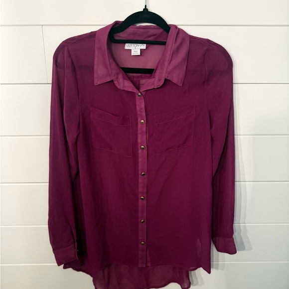 Cotton On Magenta Button-Down Shirt - Picture 1 of 3